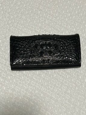 Croc embossed leather wallet
